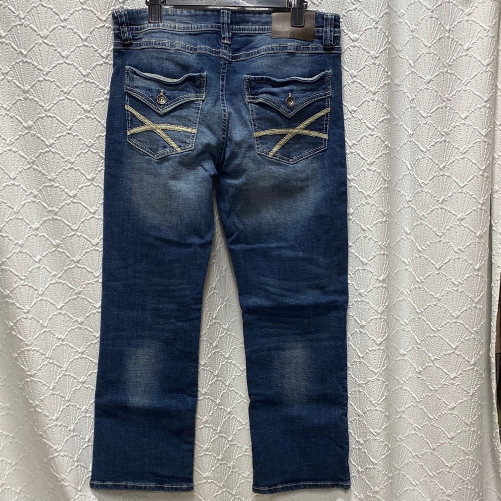 Axel size 34X30 Classic slim boot Leg Blue Jeans for Men‎